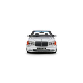 Mercedes-Benz 560 (W126) 6.0 SEL AMG Brilliant Silver 1989 OttO mobile 1:18 Resinemodell (Türen, Motorhaube... nicht zu öffnen!)